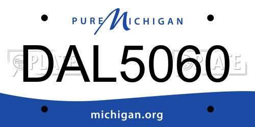 DAL5060 Michigan License Plate