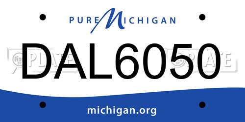 DAL6050 Michigan License Plate