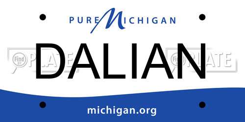 DALIAN Michigan License Plate