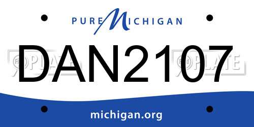 DAN2107 Michigan License Plate