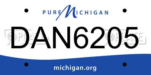 DAN6205 Michigan License Plate