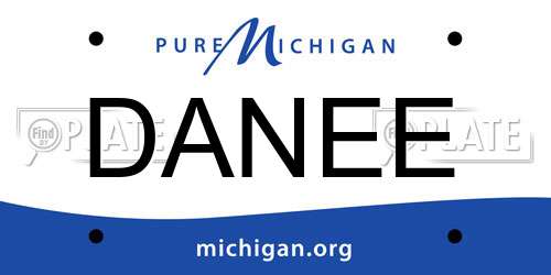 DANEE Michigan License Plate