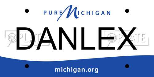 DANLEX Michigan License Plate