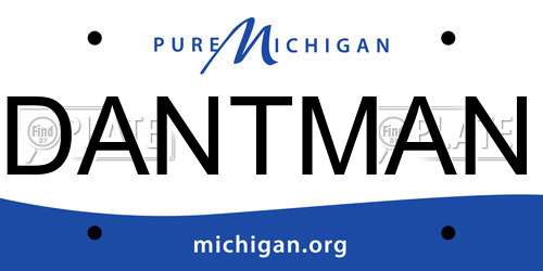 DANTMAN Michigan License Plate