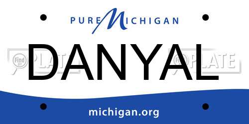 DANYAL Michigan License Plate