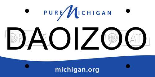 DAOIZOO Michigan License Plate