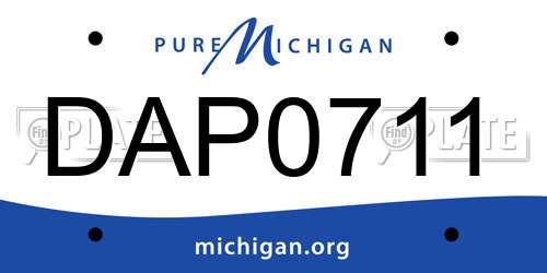 DAP0711 Michigan License Plate