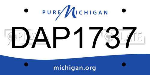 DAP1737 Michigan License Plate