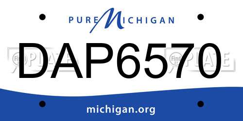 DAP6570 Michigan License Plate