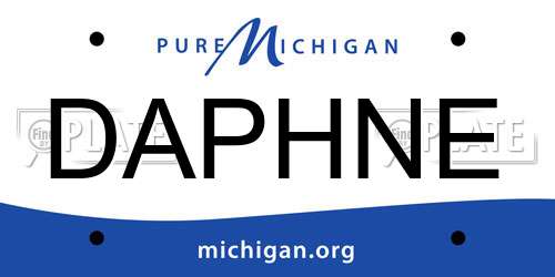 DAPHNE Michigan License Plate