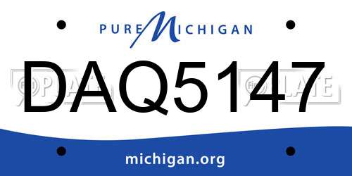 DAQ5147 Michigan License Plate