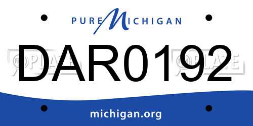 DAR0192 Michigan License Plate