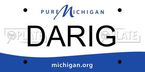 DARIG Michigan License Plate