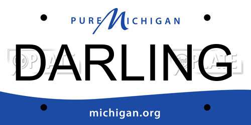 DARLING Michigan License Plate