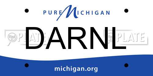 DARNL Michigan License Plate