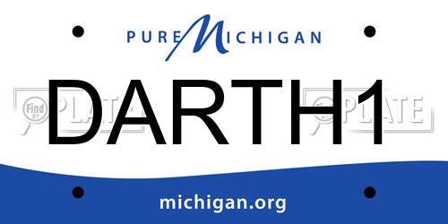 DARTH1 Michigan License Plate