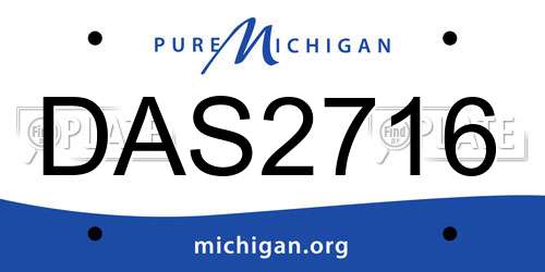 DAS2716 Michigan License Plate