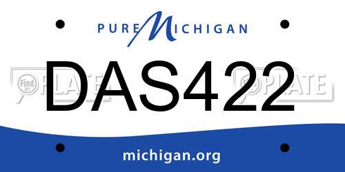 DAS422 Michigan License Plate