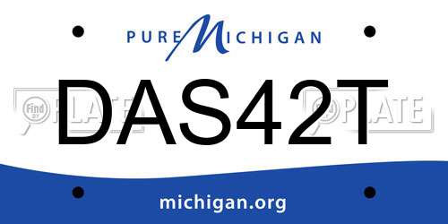 DAS42T Michigan License Plate