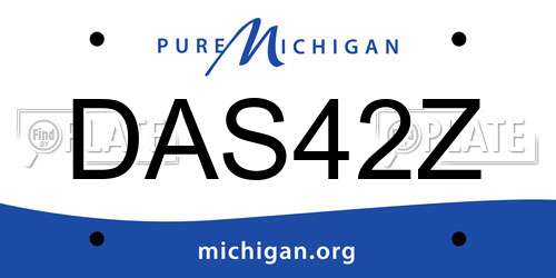 DAS42Z Michigan License Plate