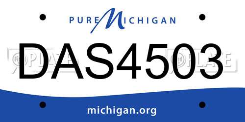 DAS4503 Michigan License Plate