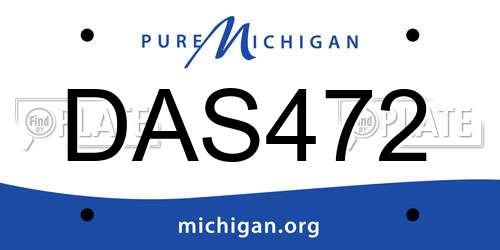 DAS472 Michigan License Plate