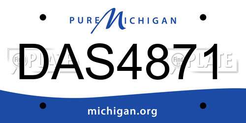 DAS4871 Michigan License Plate