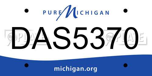 DAS5370 Michigan License Plate