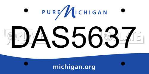 DAS5637 Michigan License Plate
