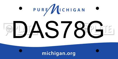DAS78G Michigan License Plate
