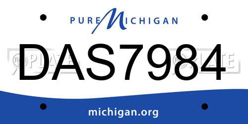 DAS7984 Michigan License Plate