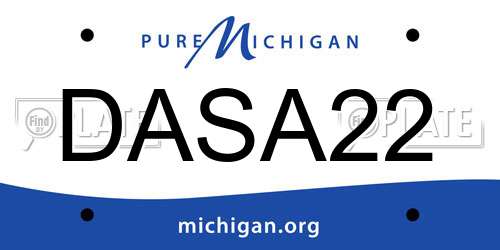 DASA22 Michigan License Plate