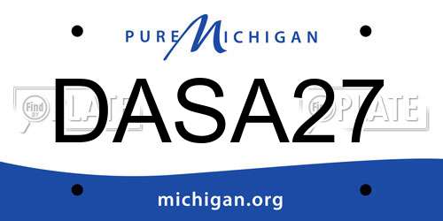 DASA27 Michigan License Plate