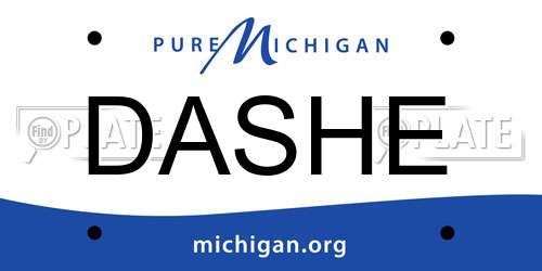 DASHE Michigan License Plate