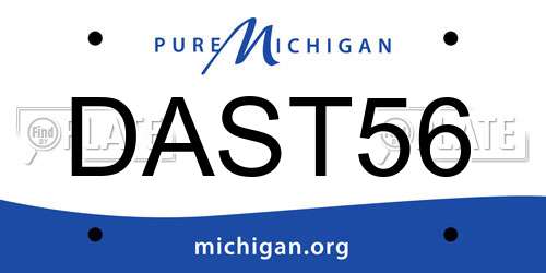 DAST56 Michigan License Plate