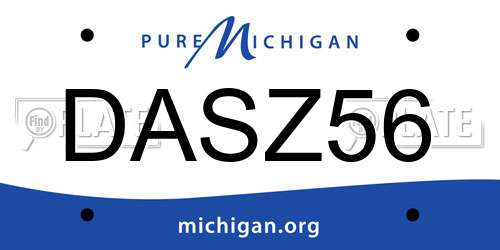 DASZ56 Michigan License Plate