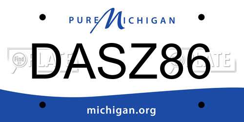 DASZ86 Michigan License Plate