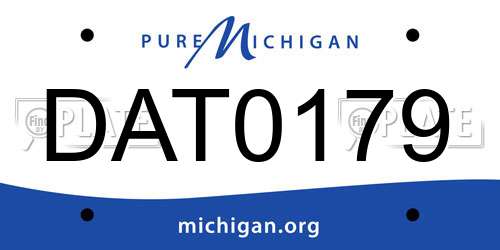 DAT0179 Michigan License Plate