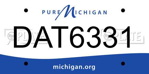 DAT6331 Michigan License Plate