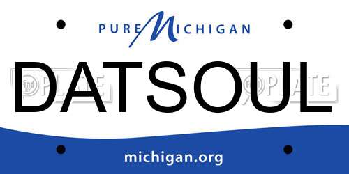 DATSOUL Michigan License Plate