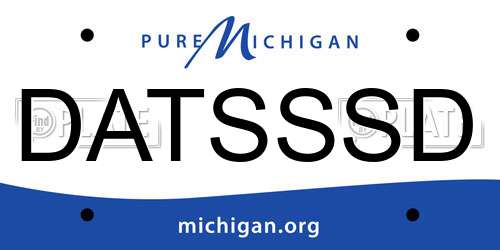 DATSSSD Michigan License Plate