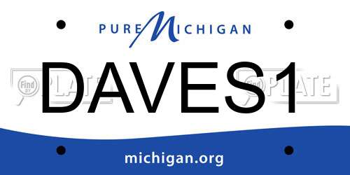 DAVES1 Michigan License Plate