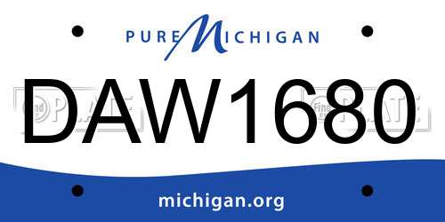 DAW1680 Michigan License Plate