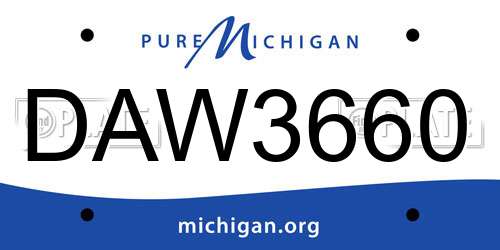 DAW3660 Michigan License Plate