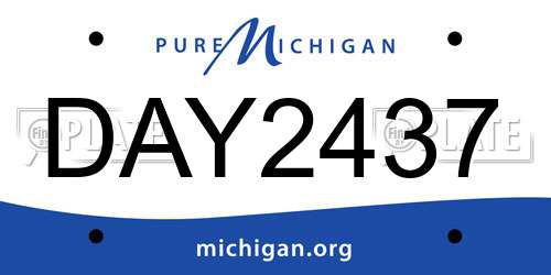 DAY2437 Michigan License Plate