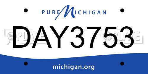 DAY3753 Michigan License Plate