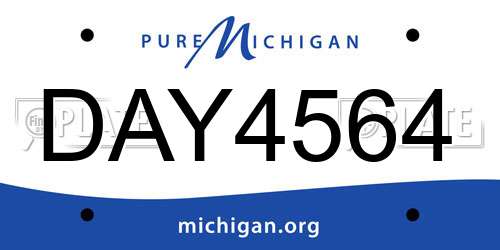 DAY4564 Michigan License Plate