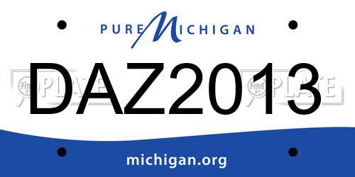 DAZ2013 Michigan License Plate