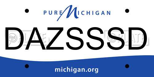 DAZSSSD Michigan License Plate