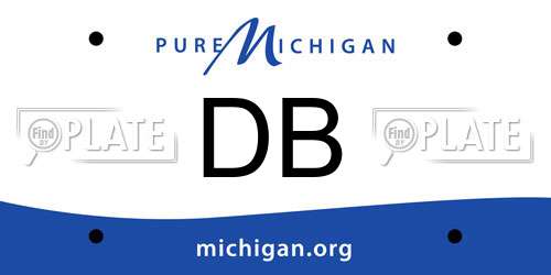DB Michigan License Plate